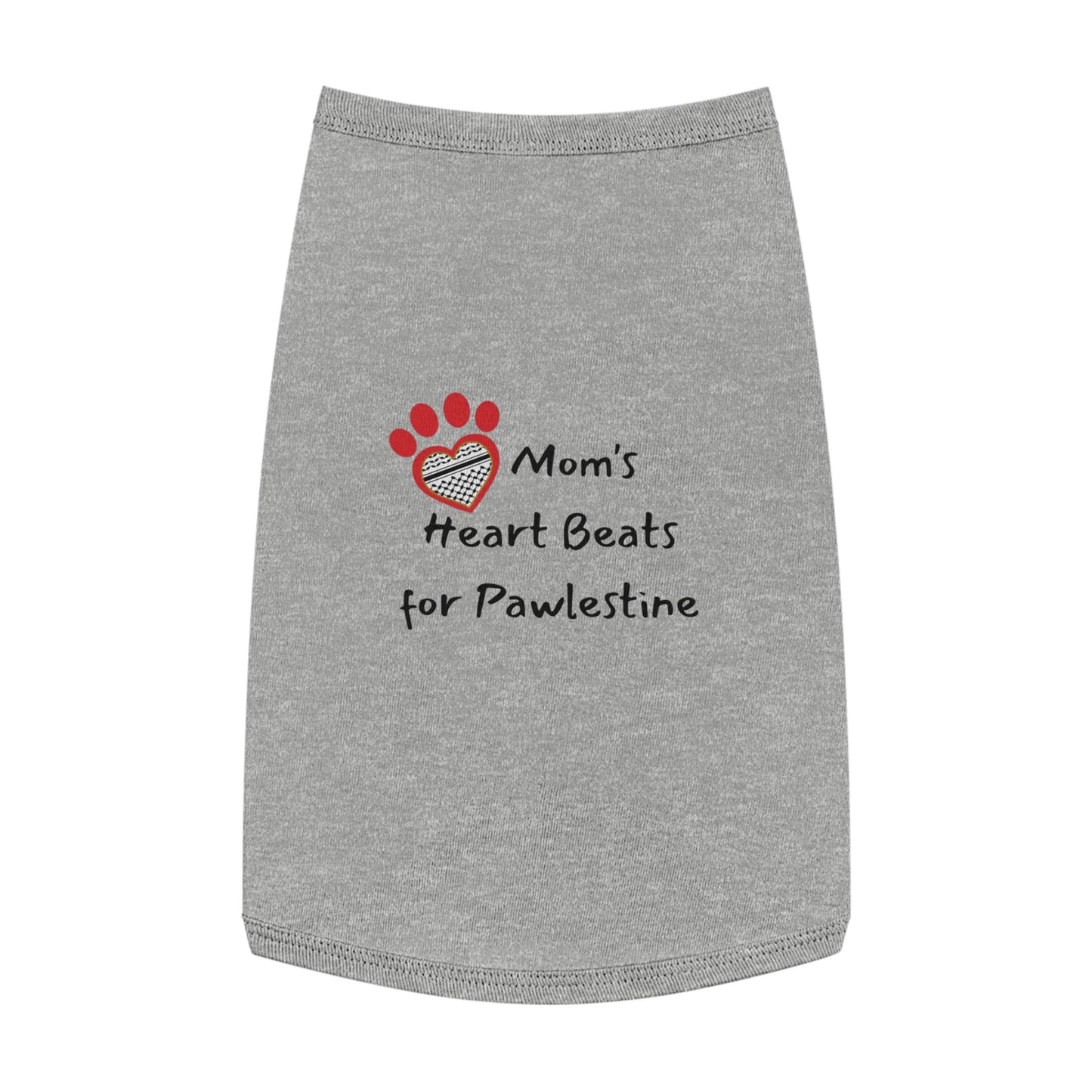 Mom's Heart beats for pawlestine Pet Tank Top