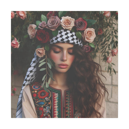 Giclée Print Canvas set of rose girl