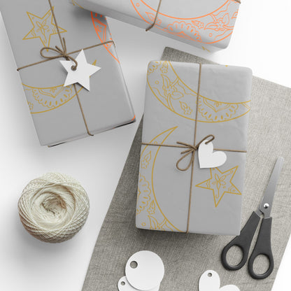 Wrapping Papers, Ramadan gift, Eid gift, holiday gift, Arabic, Islam, gift wrap, grey
