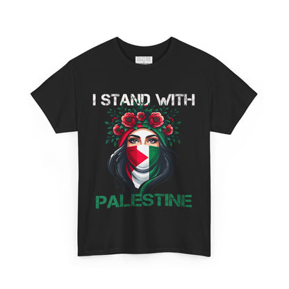 Unisex Heavy Cotton Tee, Palestine Flag, Resist, Arabic, Support the Cause in Style, Kuffiyeh, Keffiyeh, Resistance, Free Palestine, Gaza