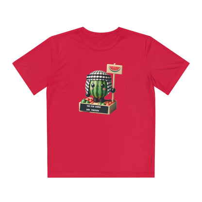 Youth "this fruit stand with Palestine" watermelon Competitor Tee