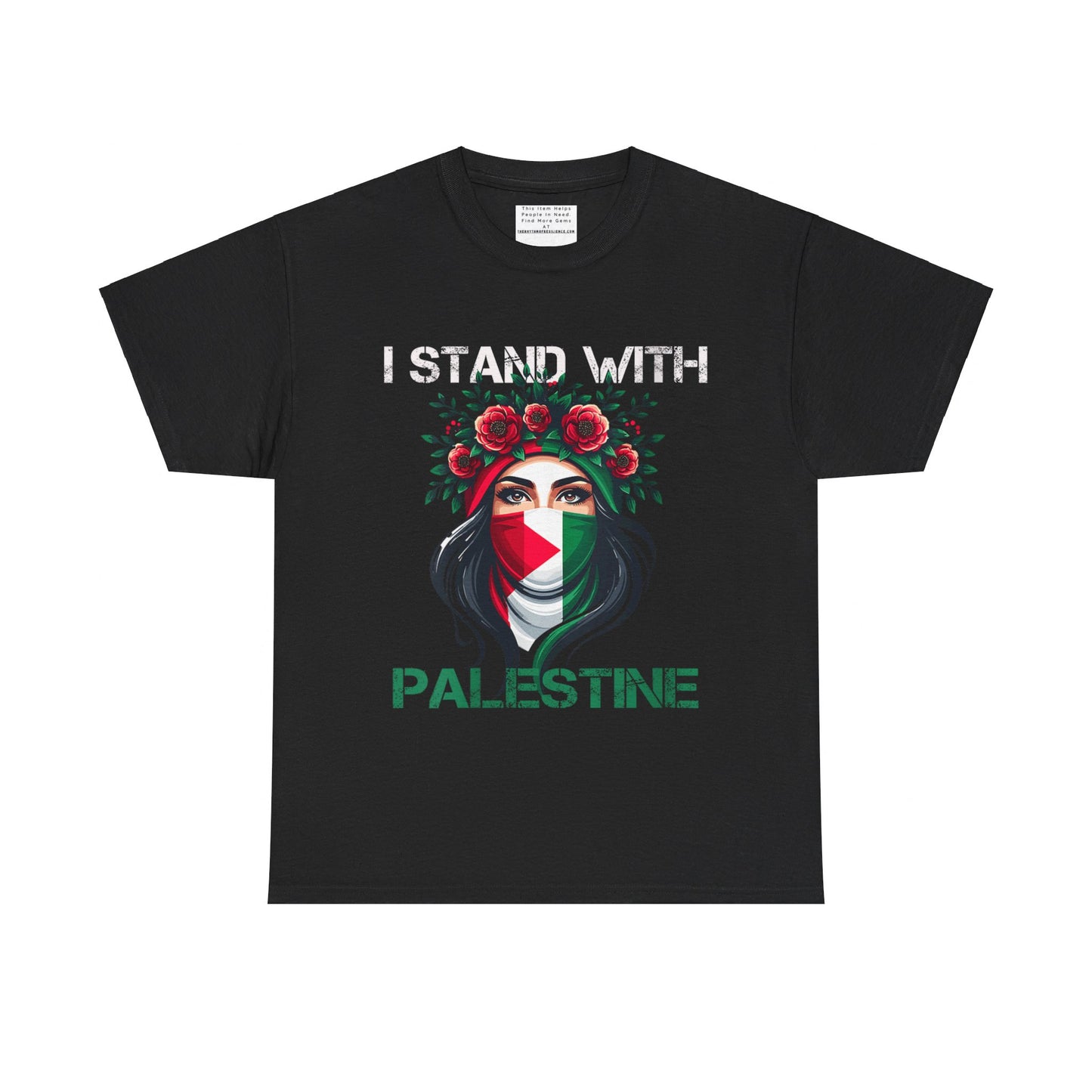 Unisex Heavy Cotton Tee, Palestine Flag, Resist, Arabic, Support the Cause in Style, Kuffiyeh, Keffiyeh, Resistance, Free Palestine, Gaza