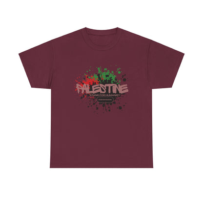 Unisex  Palestine Spring Splatter Heavy Cotton Tee