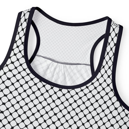 Black and White Kufiyah keffiyeh Print Women's Tank Top (AOP)
