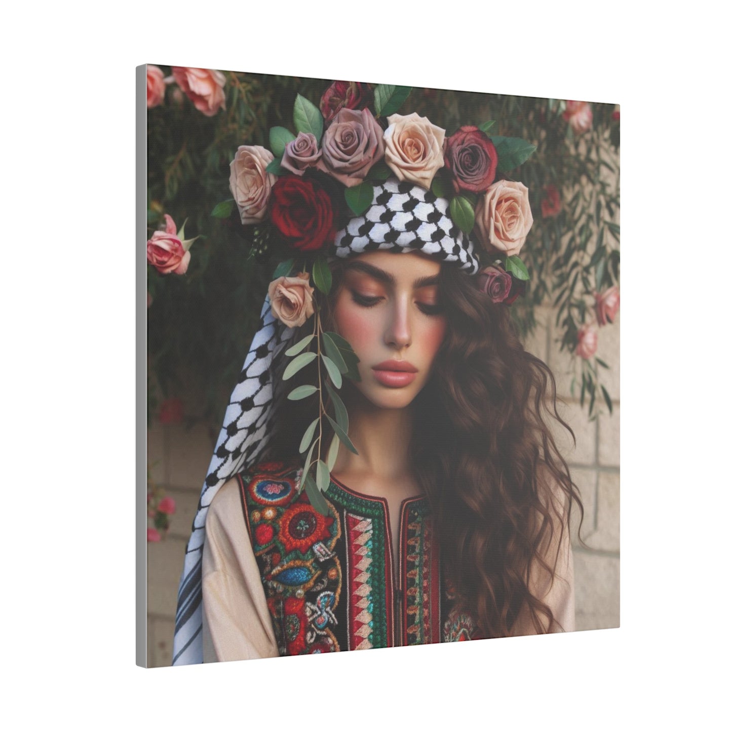 Giclée Print Canvas set of rose girl