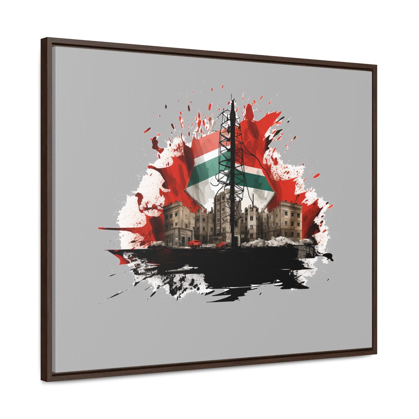 Canvas Wraps, Horizontal Frame, Palestine, Resist, Support the Cause in Style, Keffiyeh, Resistance, Free Palestine, Gaza, Palestine art