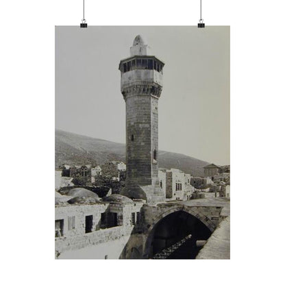 Palestine's Great Mosque of Nablus Vintage photo Matte Vertical Posters