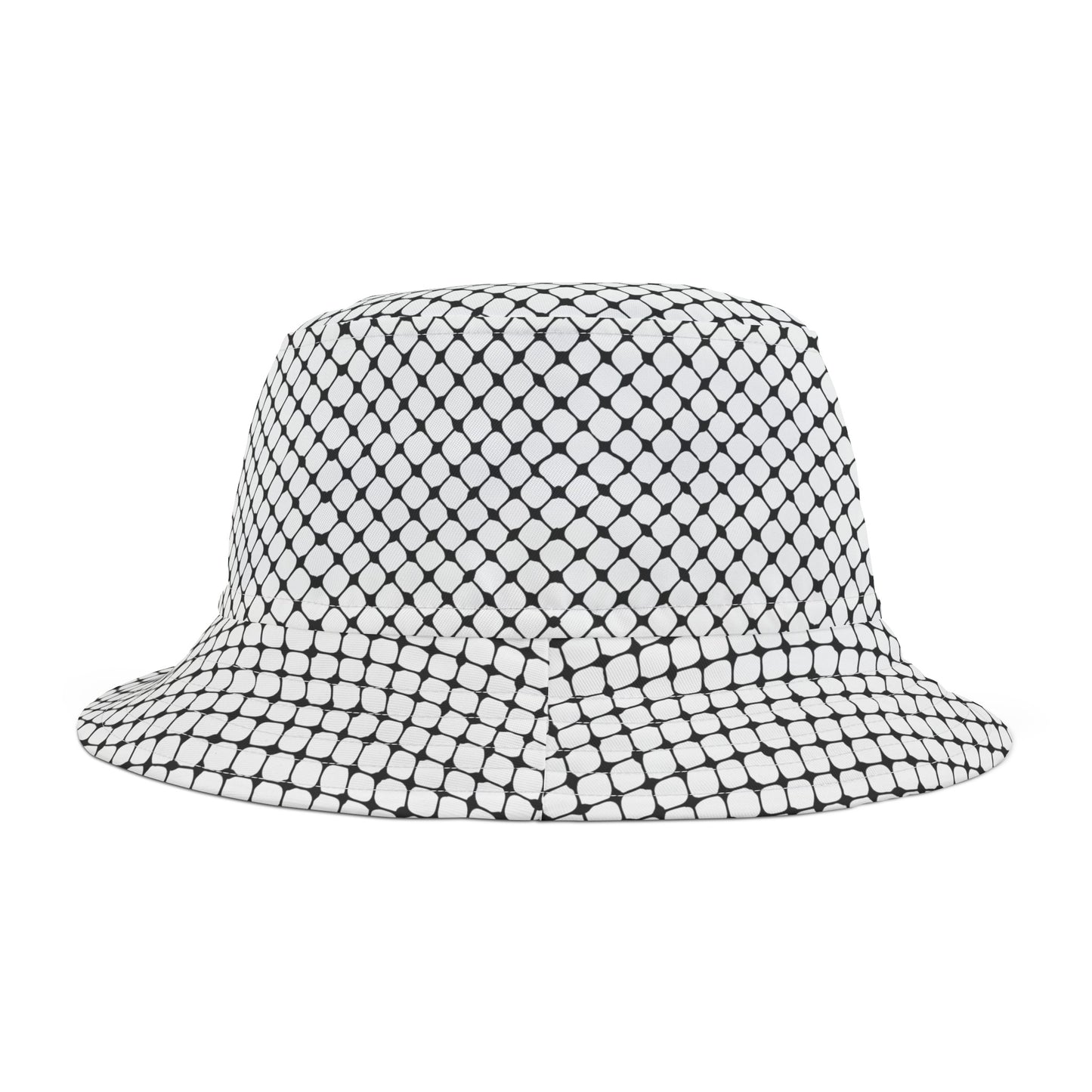 Black and White Kufiyah keffiyeh print Bucket Hat (AOP)