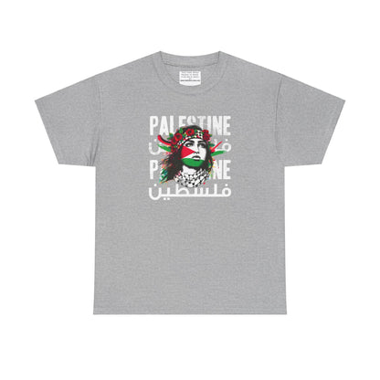 Unisex Heavy Cotton Tee, Palestine Flag, Resist, Arabic, Support the Cause in Style, Kuffiyeh, Keffiyeh, Resistance, Free Palestine