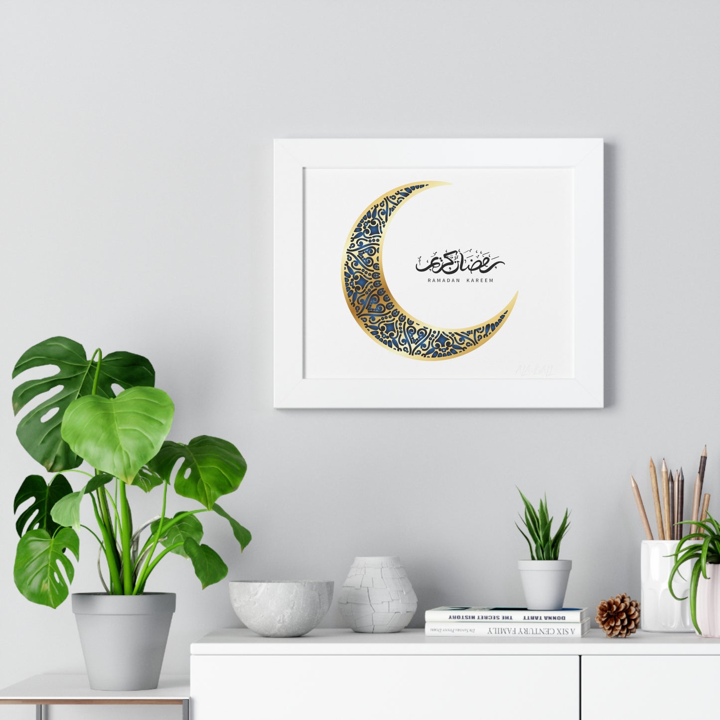 Ramadan Kareem Arabic calligraphy Framed Poster