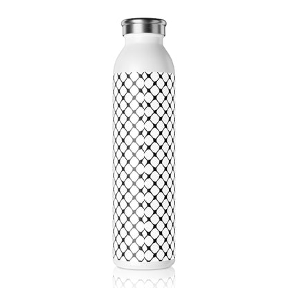 Black and white Kufiyah keffiyeh print Slim Water Bottle
