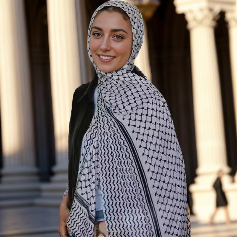 Arabic Keffiyeh Design chiffon  Hijab Scarf 70*180 cm