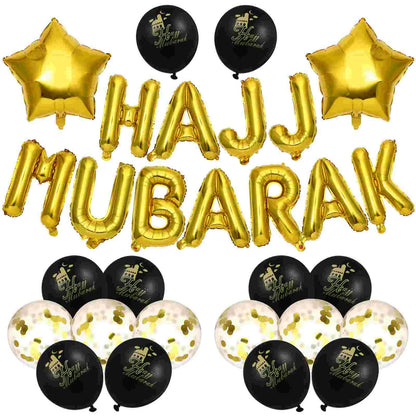 HAJJ MUBARAK Letter Balloons Set for Eid -Fitr