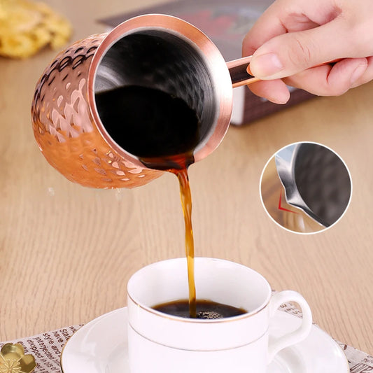Hammered Ramadan Arabic Coffee Pot Stainless Steel Stovetop Coffee Maker