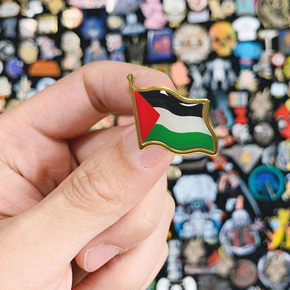 Palestine Flag pin Stainless Steel 1-10PCS