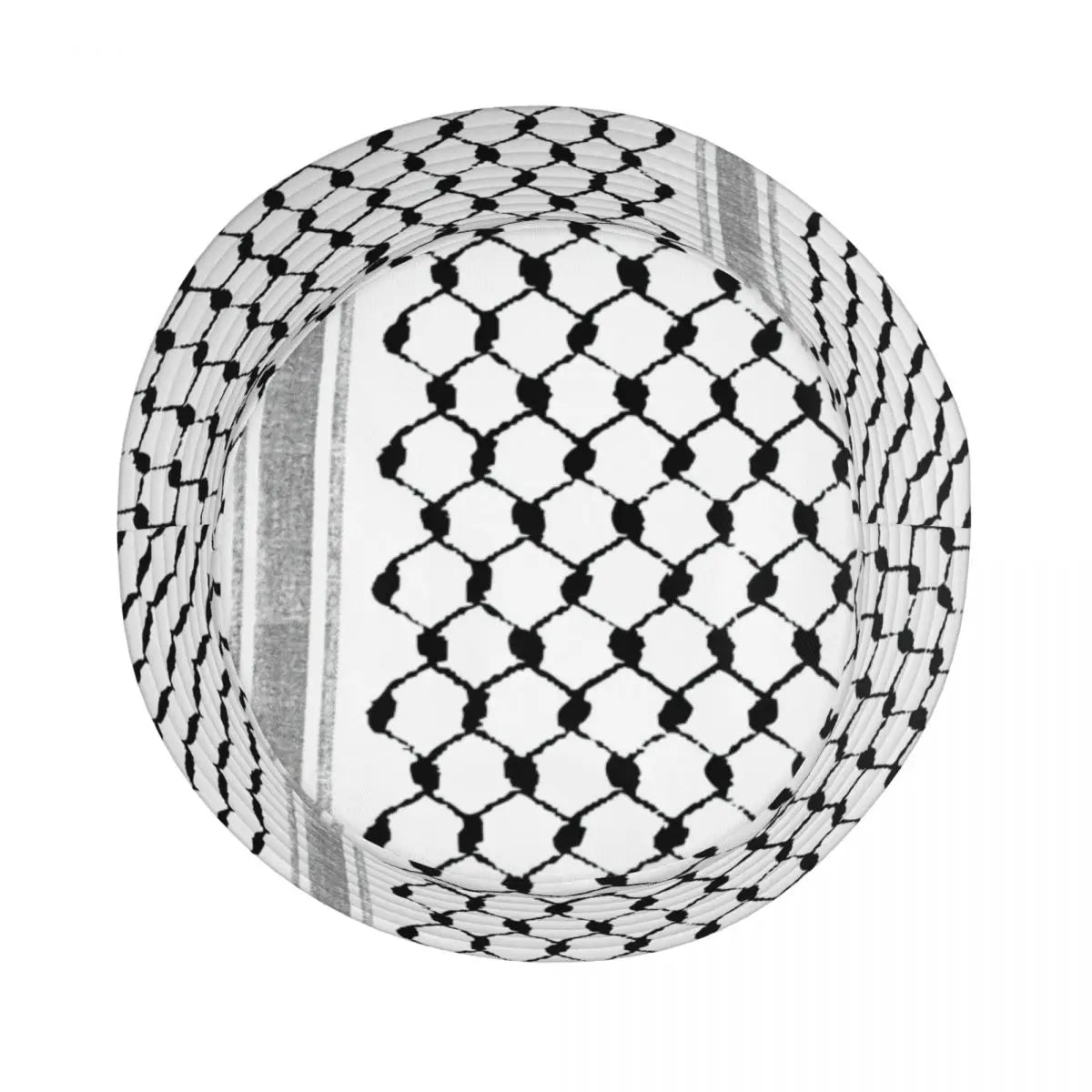 Black and White Kufiyah keffiyeh print Bucket Hat 2