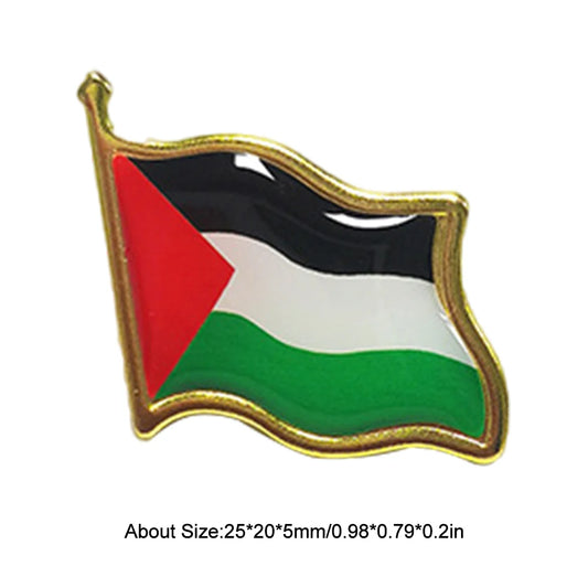 Palestine Flag pin Stainless Steel 1-10PCS
