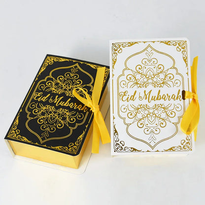 Book Shape Eid Mubarak goodie box Candy gift Boxes 5Pcs
