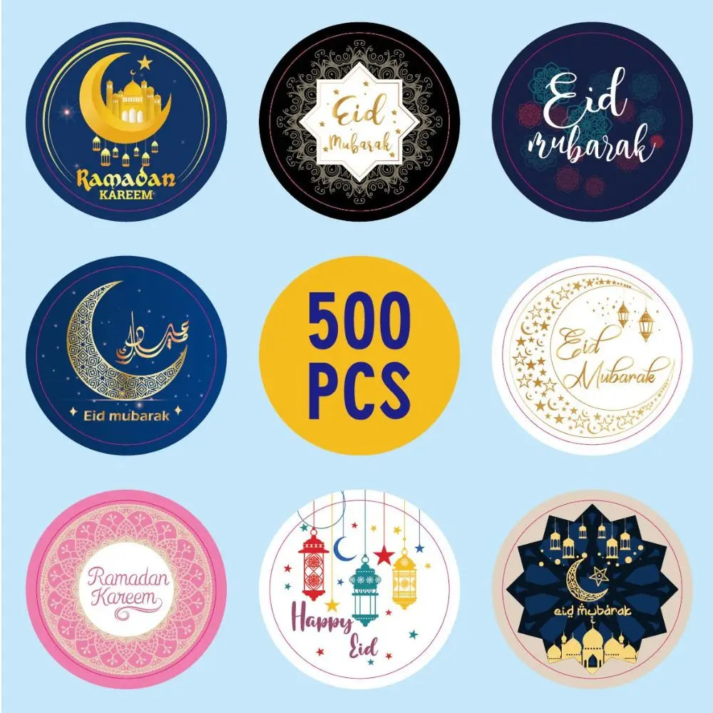 EID Mubarak Stickers Gift Bag Candy Box Seal Labels