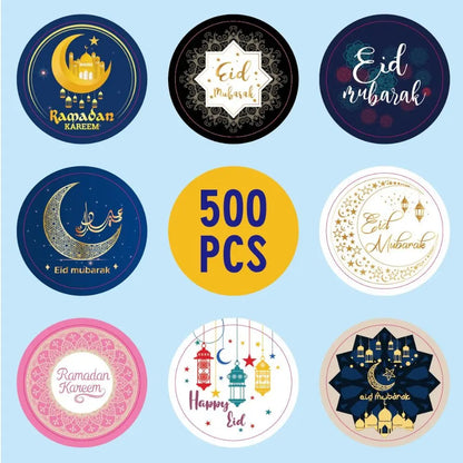 EID Mubarak Stickers Gift Bag Candy Box Seal Labels
