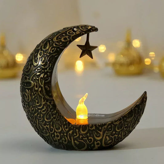 Ramadan aid Decoration Star Moon LED Candlestick Light